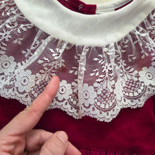 Load image into Gallery viewer, Vintage Bryan Velvet Lace Dress 4t
