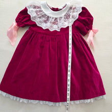 Load image into Gallery viewer, Vintage Bryan Velvet Lace Dress 4t

