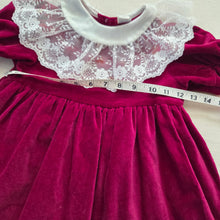 Load image into Gallery viewer, Vintage Bryan Velvet Lace Dress 4t

