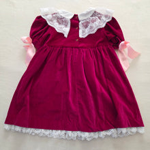 Load image into Gallery viewer, Vintage Bryan Velvet Lace Dress 4t
