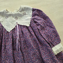 Load image into Gallery viewer, Vintage Purple Floral Long Sleeve Dress 2t/3t
