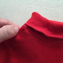 Load image into Gallery viewer, Vintage Red Ribbed Turtleneck 18-24 months
