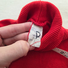 Load image into Gallery viewer, Vintage Red Ribbed Turtleneck 18-24 months
