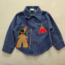 Load image into Gallery viewer, Vintage 70s Native American Denim Buttondown 2t
