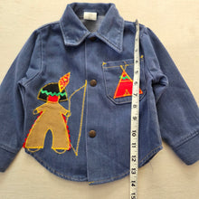 Load image into Gallery viewer, Vintage 70s Native American Denim Buttondown 2t
