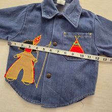 Load image into Gallery viewer, Vintage 70s Native American Denim Buttondown 2t
