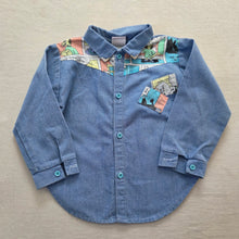 Load image into Gallery viewer, Vintage Comic Buttondown Long Sleeve 24 months
