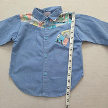 Load image into Gallery viewer, Vintage Comic Buttondown Long Sleeve 24 months

