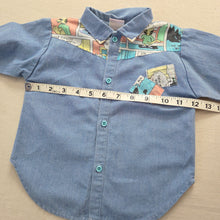 Load image into Gallery viewer, Vintage Comic Buttondown Long Sleeve 24 months

