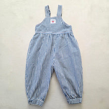 Load image into Gallery viewer, Vintage Healthtex Girly Flower + Striped Denim Overalls 3t
