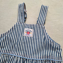 Load image into Gallery viewer, Vintage Healthtex Girly Flower + Striped Denim Overalls 3t
