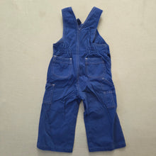 Load image into Gallery viewer, Vintage Blue 100% Cotton Overalls 18-24 months
