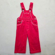 Load image into Gallery viewer, Vintage 80s Popsicle Red Overalls 2t/3t
