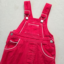 Load image into Gallery viewer, Vintage 80s Popsicle Red Overalls 2t/3t
