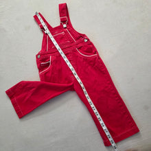 Load image into Gallery viewer, Vintage 80s Popsicle Red Overalls 2t/3t
