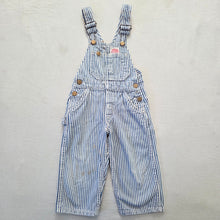 Load image into Gallery viewer, Vintage 50s Roundhouse Striped Denim Overalls 3t
