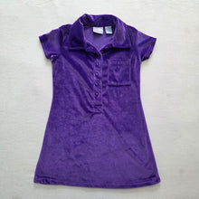 Load image into Gallery viewer, Vintage Purple Velvet Dress kids 7
