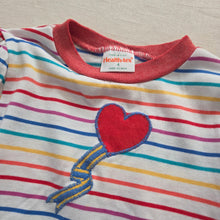 Load image into Gallery viewer, Vintage Healthtex Rainbow Striped Heart Dress 3t
