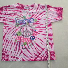 Load image into Gallery viewer, Y2k Bermuda "Peace Love" Tie Dye Tee kids 8/10
