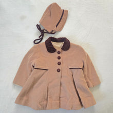 Load image into Gallery viewer, Vintage Coat + Bonnet Matching Set 18 months *flaw
