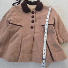 Load image into Gallery viewer, Vintage Coat + Bonnet Matching Set 18 months *flaw
