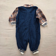 Load image into Gallery viewer, Vintage Hiking Bear Navy/Plaid Bodysuit 3-6 months
