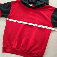 Load image into Gallery viewer, Vintage Color Block Red/Black  Hoodie kids 6/7
