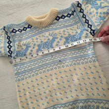 Load image into Gallery viewer, Vintage Wool Reindeer Pattern Knit Sweater kids 8/10 *flaw
