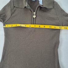 Load image into Gallery viewer, Vintage 90s Ribbed Zip Girls Long Sleeve kids 6
