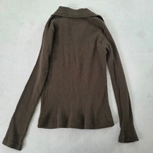 Load image into Gallery viewer, Vintage 90s Ribbed Zip Girls Long Sleeve kids 6
