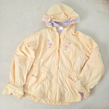 Load image into Gallery viewer, Vintage Floral Embroidered Yellow Hooded Jacket kids 6

