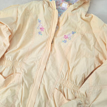 Load image into Gallery viewer, Vintage Floral Embroidered Yellow Hooded Jacket kids 6
