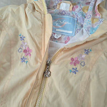 Load image into Gallery viewer, Vintage Floral Embroidered Yellow Hooded Jacket kids 6
