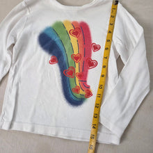 Load image into Gallery viewer, Vintage Oshkosh Rainbow Hearts Long Sleeve 5t
