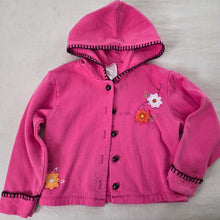 Load image into Gallery viewer, Vintage Pink Flower Hooded Sweater 4t/5t
