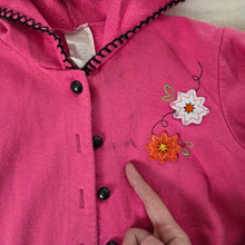 Load image into Gallery viewer, Vintage Pink Flower Hooded Sweater 4t/5t
