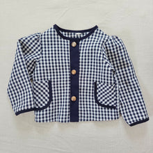 Load image into Gallery viewer, Vintage Navy Gingham Sweater 18-24 months
