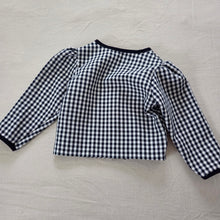 Load image into Gallery viewer, Vintage Navy Gingham Sweater 18-24 months
