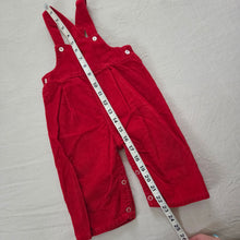 Load image into Gallery viewer, Vintage 60s Red Cord Overalls 3-6 months
