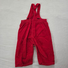 Load image into Gallery viewer, Vintage 60s Red Cord Overalls 3-6 months
