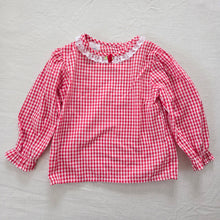 Load image into Gallery viewer, Vintage Girly Red Gingham Long Sleeve 2t
