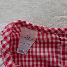 Load image into Gallery viewer, Vintage Girly Red Gingham Long Sleeve 2t

