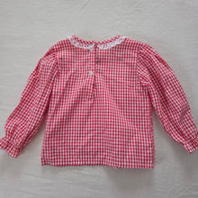 Load image into Gallery viewer, Vintage Girly Red Gingham Long Sleeve 2t
