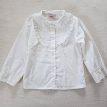 Load image into Gallery viewer, Vintage Girly White Dress Shirt 3t
