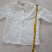 Load image into Gallery viewer, Vintage Girly White Dress Shirt 3t
