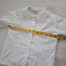 Load image into Gallery viewer, Vintage Girly White Dress Shirt 3t

