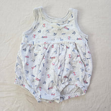 Load image into Gallery viewer, Vintage Nautical Bubble Romper 0-3 months
