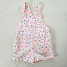 Load image into Gallery viewer, Vintage Tulip Pink Gingham Shortalls 12-18 months
