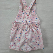Load image into Gallery viewer, Vintage Tulip Pink Gingham Shortalls 12-18 months
