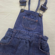 Load image into Gallery viewer, Vintage 70s Denim Shortalls 24 months
